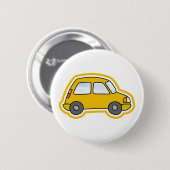 Badge Rond 5 Cm Voiture jaune (Devant & derrière)