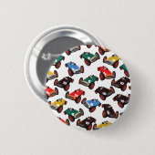 Badge Rond 5 Cm Voitures de course vintage (Devant & derrière)