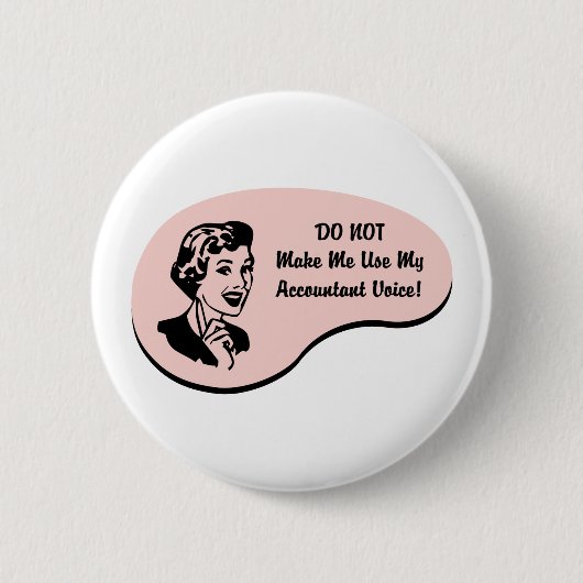 Badge Rond 5 Cm Voix de comptable (Devant)