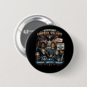 Badge Rond 5 Cm Voix de la Liberté (Devant & derrière)