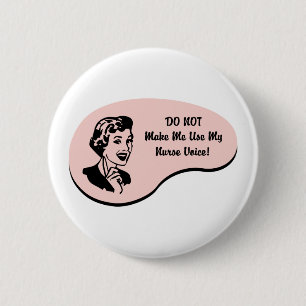 Badge Rond 5 Cm Voix d'infirmière