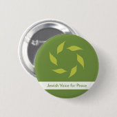 Badge Rond 5 Cm Voix juive pour le bouton de paix (Devant & derrière)