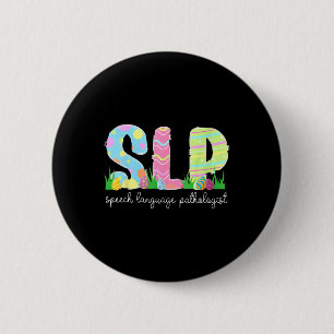 Badge Rond 5 Cm Voix Langue Pathologie Slp Pâques Voix Therap