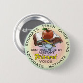 Badge Rond 5 Cm Voix principale adjointe (Devant & derrière)
