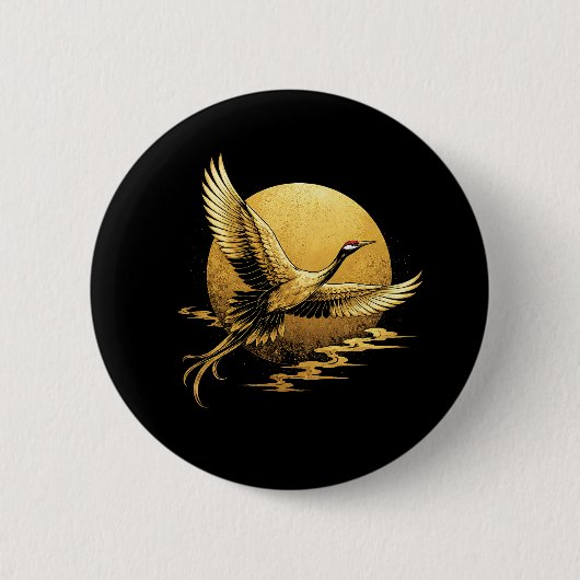 Badge Rond 5 Cm Vol doré (Devant)