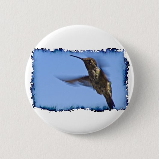 Badge Rond 5 Cm Vol du colibri (Devant)