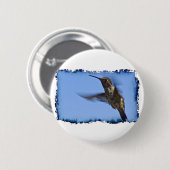Badge Rond 5 Cm Vol du colibri (Devant & derrière)