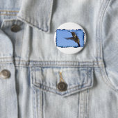 Badge Rond 5 Cm Vol du colibri (En situation)