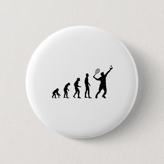 Badge Rond 5 Cm Volant d'évolution de badminton drôle (Devant)