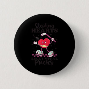 Badge Rond 5 Cm Voler des cœurs comme je vole des palets Saint-Val