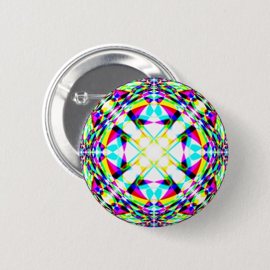 Badge Rond 5 Cm Volet fenêtre à quatre voies (Devant & derrière)