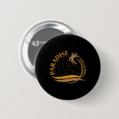 Badge Rond 5 Cm Volley-ball Paradise (Devant & derrière)
