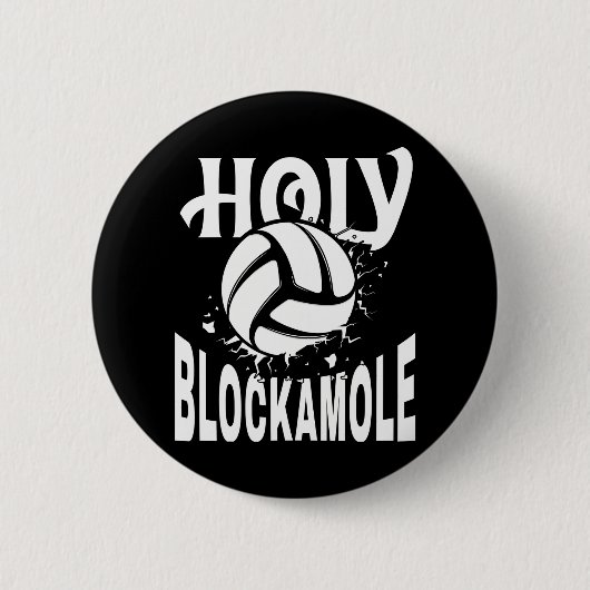 Badge Rond 5 Cm Volley-ball Saint-Blockamole (Devant)