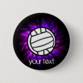 Badge Rond 5 Cm Volley-ball violet (Devant)