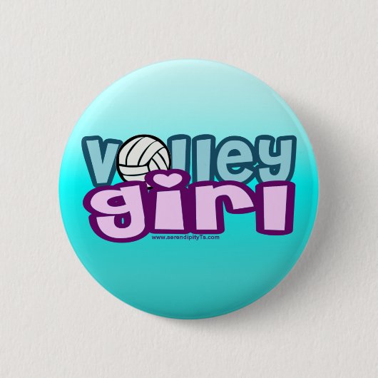 Badge Rond 5 Cm Volley fille (Devant)