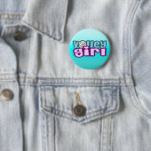 Badge Rond 5 Cm Volley fille (En situation)