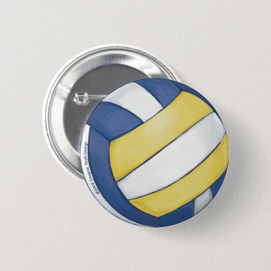 Badge Rond 5 Cm Volleyball (Devant & derrière)