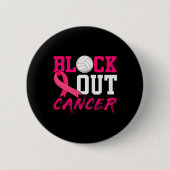 Badge Rond 5 Cm Volleyball Cancer du sein Sensibilisation Bloquer  (Devant)