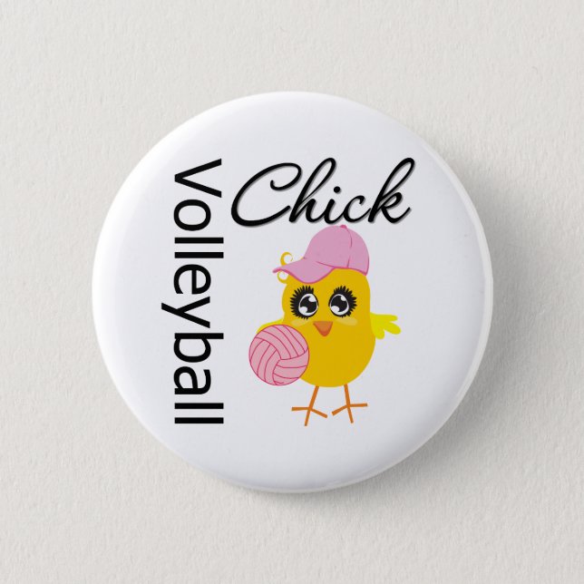 Badge Rond 5 Cm Volleyball Chick (Devant)