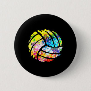 Badge Rond 5 Cm Volleyball Fun cadeaux pour papa maman joueur coac