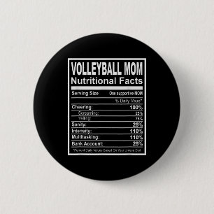 Badge Rond 5 Cm Volleyball Maman Faits nutritionnels