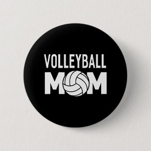 Badge Rond 5 Cm Volleyball Maman Femmes Sport Drôle
