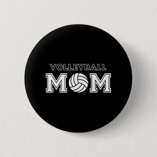 Badge Rond 5 Cm Volleyball Maman I Funny Volleyball Mère Fan