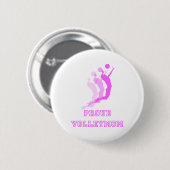 Badge Rond 5 Cm VolleyChickProudMomDark (Devant & derrière)