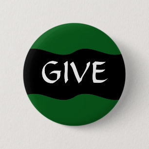 Badge Rond 5 Cm Volontaire : Le plus grand cadeau se donne