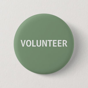 Badge Rond 5 Cm Volontaire Sage Green