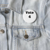 Badge Rond 5 Cm Vote 4 (En situation)