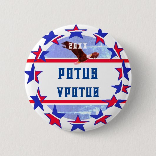 Badge Rond 5 Cm Vote amusant Campagne personnalisable POTUS d'élec (Devant)