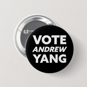 Badge Rond 5 Cm Vote Andrew Yang Maire de New York Black