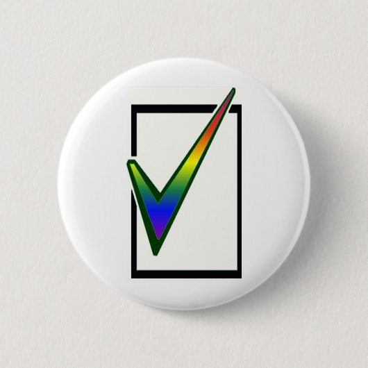 Badge Rond 5 Cm vote arc-en-ciel (Devant)
