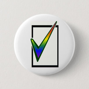 Badge Rond 5 Cm vote arc-en-ciel