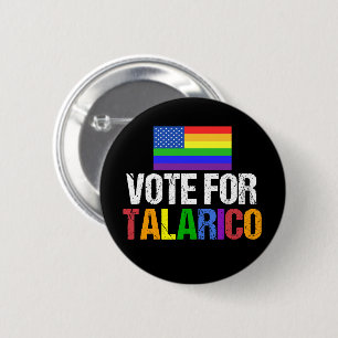 Badge Rond 5 Cm Vote Arc-en-ciel pour Talarico Élection 2026