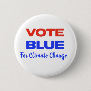 Badge Rond 5 Cm Vote Bleu Vote USA Démocratique Politique Rouge Bl
