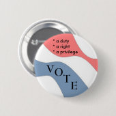Badge Rond 5 Cm VOTE - bouton (Devant & derrière)