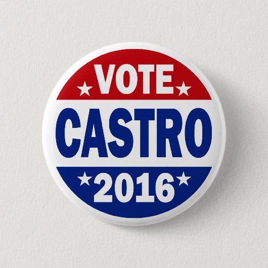 Badge Rond 5 Cm Vote Castro 2016 (Devant)