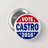 Badge Rond 5 Cm Vote Castro 2016 (Devant & derrière)
