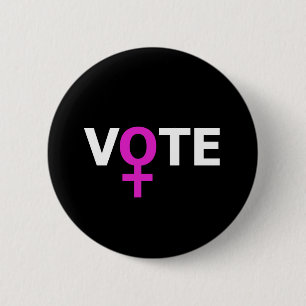 Badge Rond 5 Cm Vote de femmes