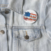 Badge Rond 5 Cm Vote Démocrate (En situation)