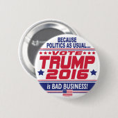 Badge Rond 5 Cm Vote Donald Trump 2016 (Devant & derrière)