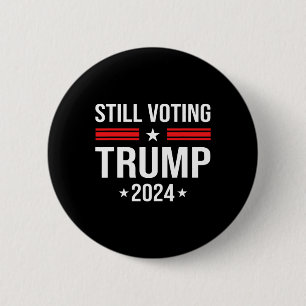 Badge Rond 5 Cm Vote du drapeau américain patriotique Trump 2024 1