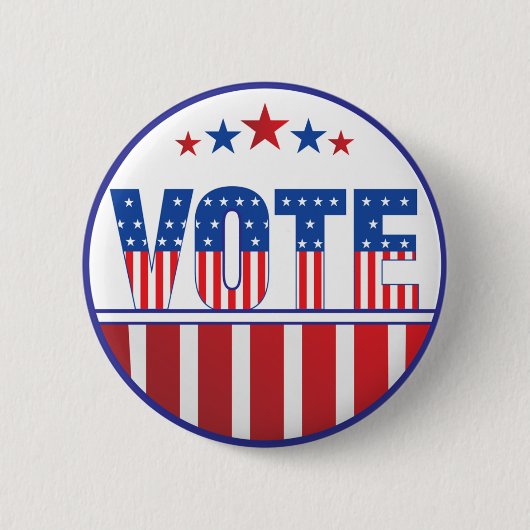 Badge Rond 5 Cm Vote Élections de 2024 (Devant)