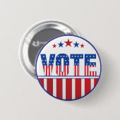 Badge Rond 5 Cm Vote Élections de 2024 (Devant & derrière)