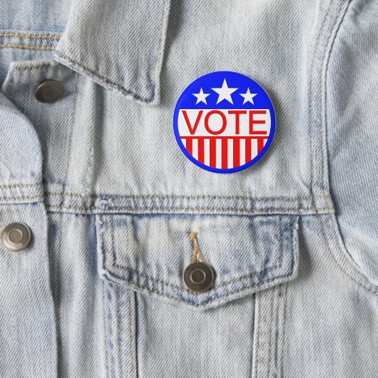 Badge Rond 5 Cm Vote En Amérique (En situation)