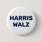 Badge Rond 5 Cm Vote Harris Walz 2024 (Devant)