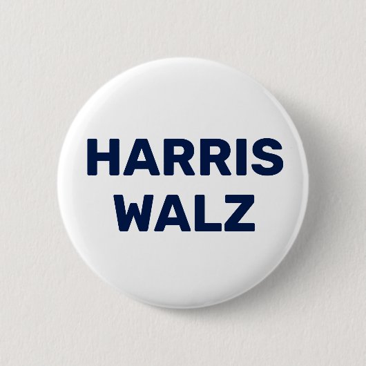 Badge Rond 5 Cm Vote Harris Walz 2024 (Devant)