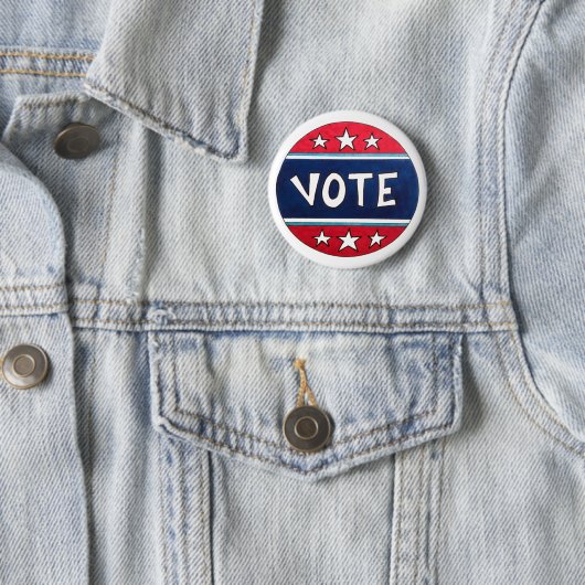 Badge Rond 5 Cm VOTE I Voted Sticker 2020 Election Day USA Voting (En situation)